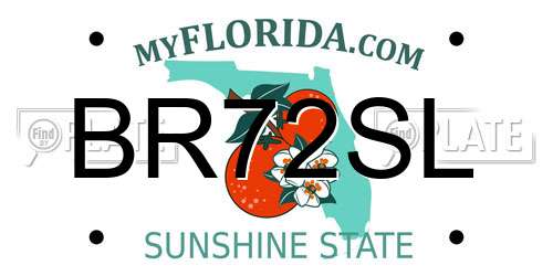 BR72SL Florida License Plate