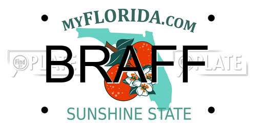 BRAFF Florida License Plate