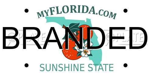 BRANDED Florida License Plate