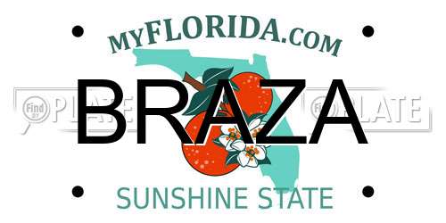 BRAZA Florida License Plate