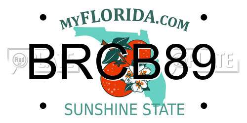 BRCB89 Florida License Plate