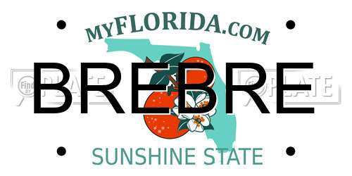 BREBRE Florida License Plate