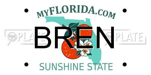 BREN Florida License Plate