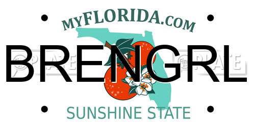 BRENGRL Florida License Plate