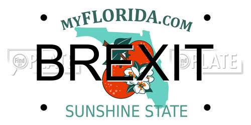 BREXIT Florida License Plate