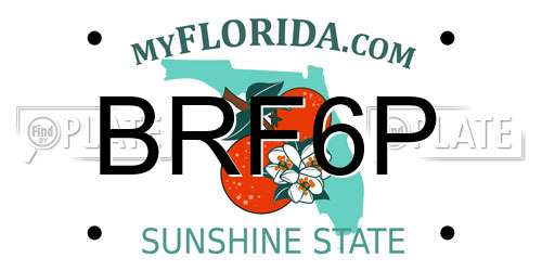 BRF6P Florida License Plate