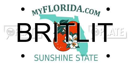 BRITLIT Florida License Plate