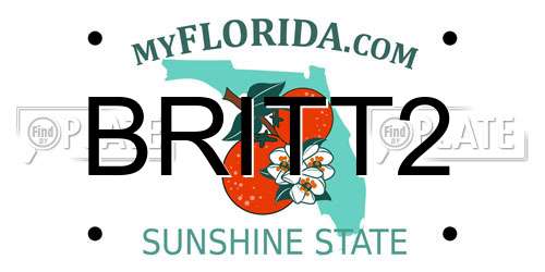 BRITT2 Florida License Plate