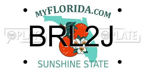 BRL2J Florida License Plate