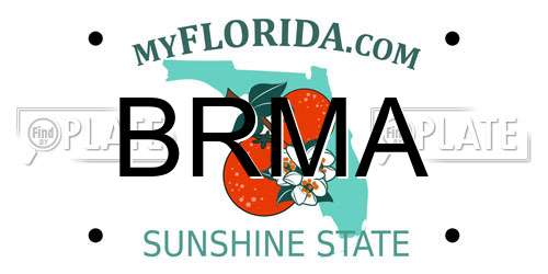 BRMA Florida License Plate