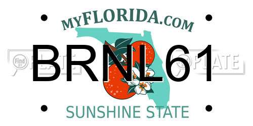 BRNL61 Florida License Plate