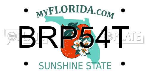 BRP54T Florida License Plate