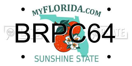 BRPC64 Florida License Plate
