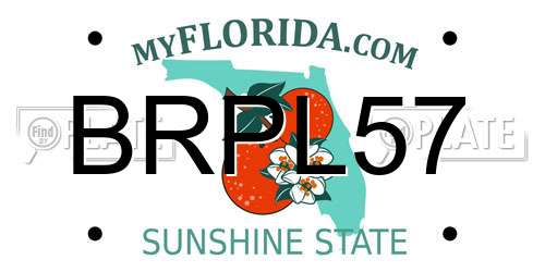 BRPL57 Florida License Plate