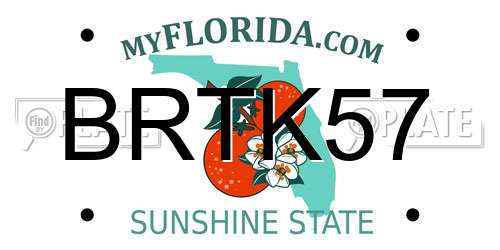 BRTK57 Florida License Plate