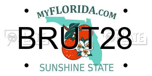 BRUT28 Florida License Plate