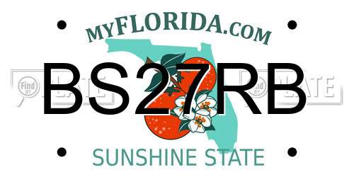 BS27RB Florida License Plate