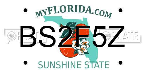 BS2F5Z Florida License Plate
