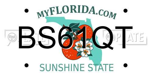 BS61QT Florida License Plate