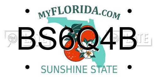 BS6Q4B Florida License Plate