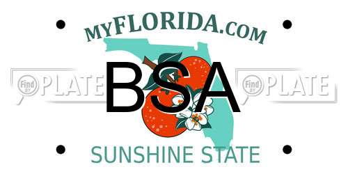 BSA Florida License Plate