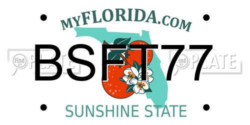 BSFT77 Florida License Plate