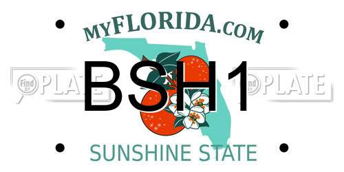 BSH1 Florida License Plate