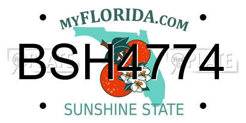 BSH4774 Florida License Plate