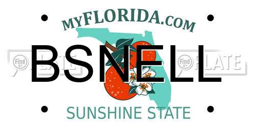 BSNELL Florida License Plate