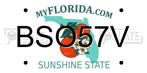 BSO57V Florida License Plate