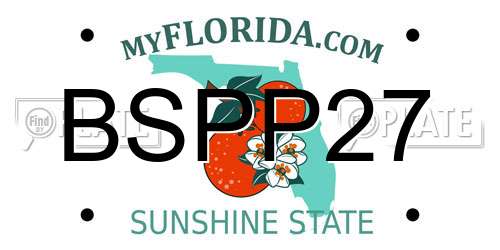 BSPP27 Florida License Plate
