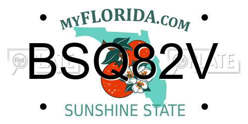 BSQ82V Florida License Plate