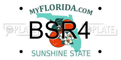 BSR4 Florida License Plate