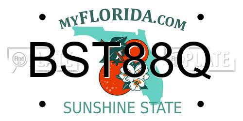 BST88Q Florida License Plate