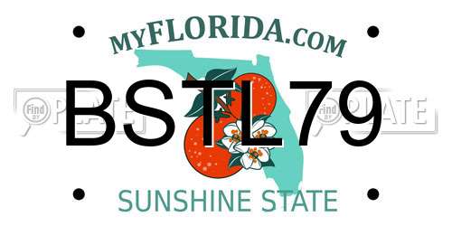 BSTL79 Florida License Plate