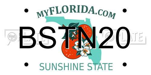 BSTN20 Florida License Plate