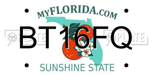 BT16FQ Florida License Plate
