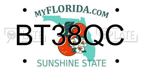 BT38QC Florida License Plate