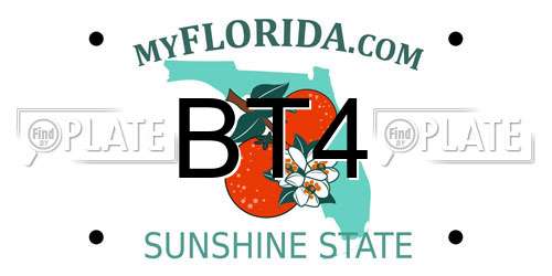 BT4 Florida License Plate