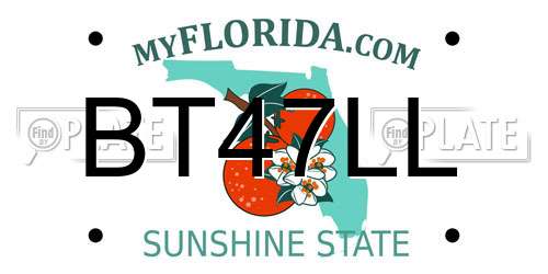 BT47LL Florida License Plate