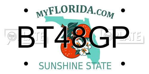 BT48GP Florida License Plate