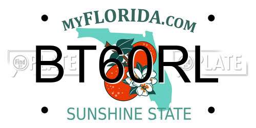 BT60RL Florida License Plate