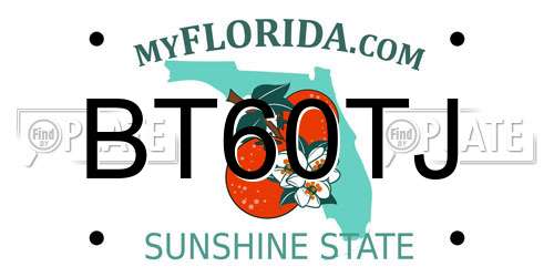BT60TJ Florida License Plate