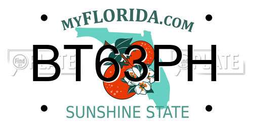 BT63PH Florida License Plate