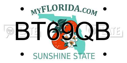 BT69QB Florida License Plate