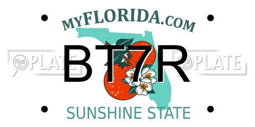 BT7R Florida License Plate