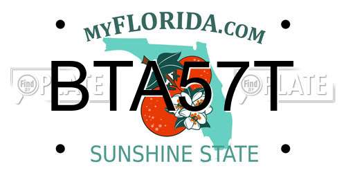 BTA57T Florida License Plate