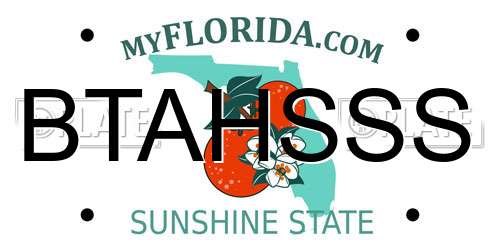 BTAHSSS Florida License Plate
