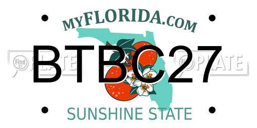 BTBC27 Florida License Plate