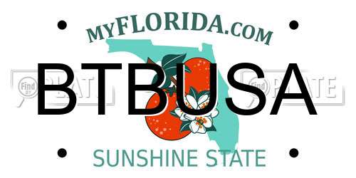 BTBUSA Florida License Plate